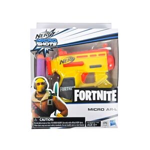 NERF MicroShots Fortnite Micro AR-L, Dart-Firing Toy Blaster & 2 Elite Darts